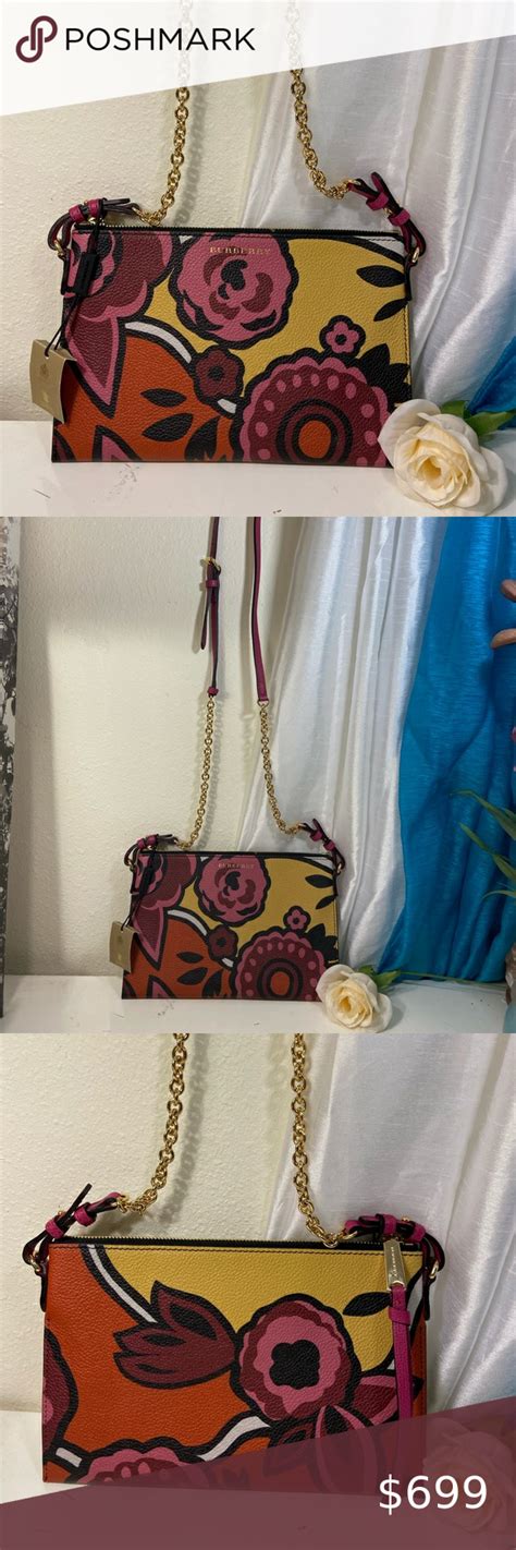 burberry flower clutch